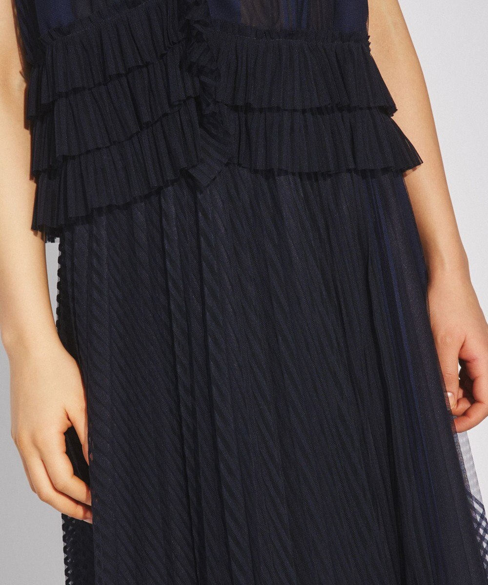 GRACE CONTINENTAL ストライプチュールスカート 