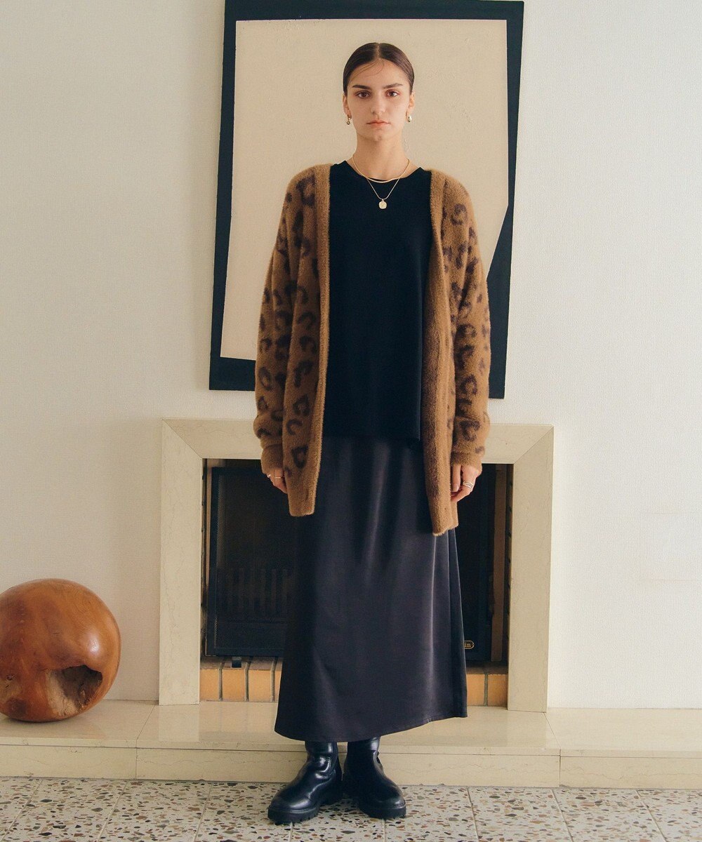 YECCA VECCA サテンロングスカート 