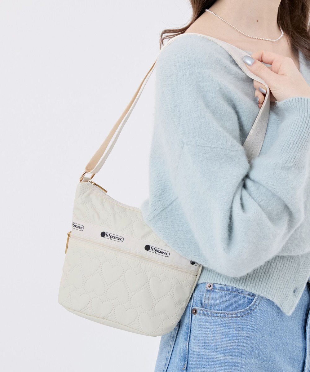 LeSportsac MINI BUCKET SHOULDER BAG/エクリュハートデボス 