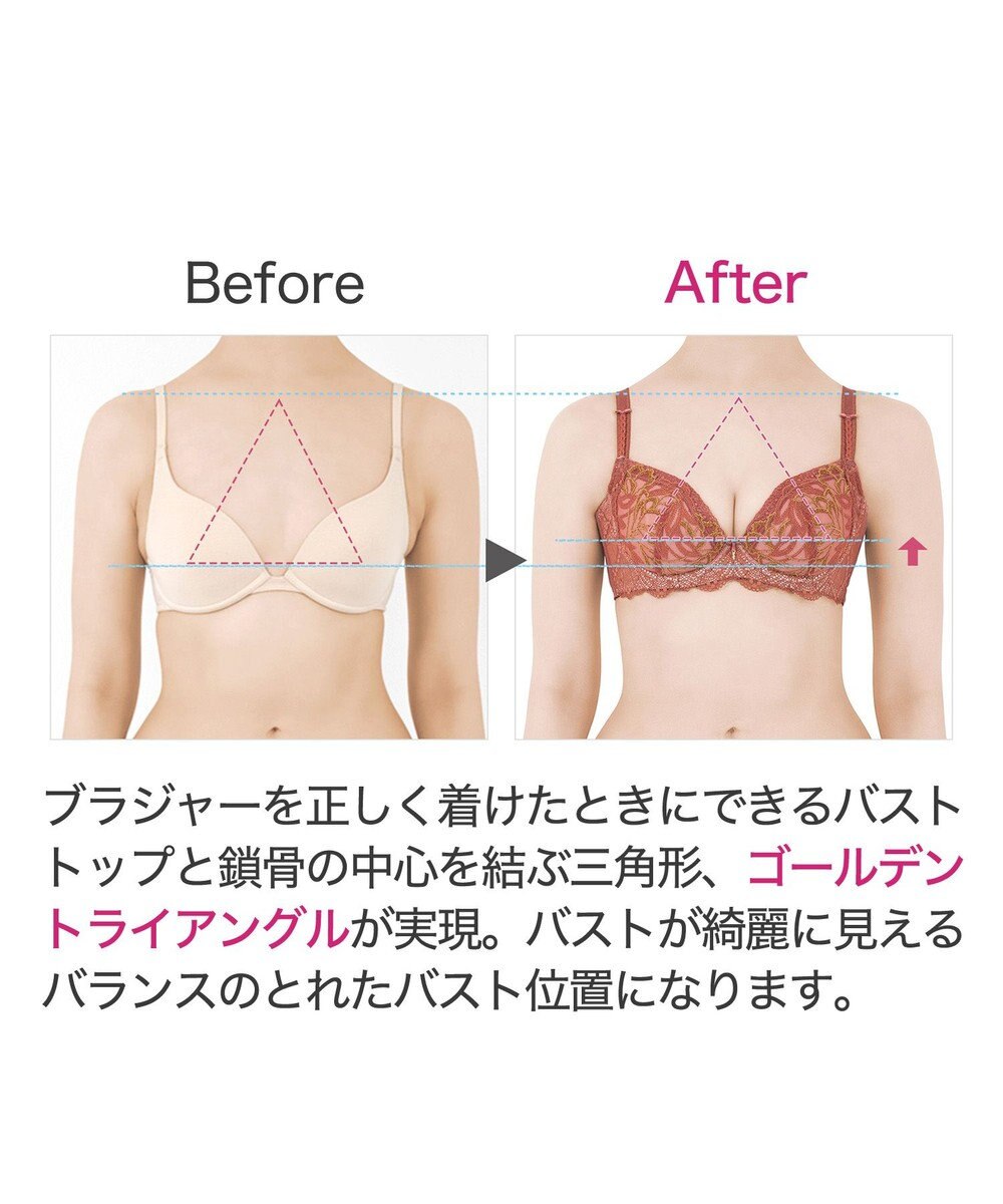 BRADELIS New York 【BRADELIS New York / 育乳ブラ・STEP2 寄せる】ローズステップ2ブラ23A1  脇高設計でスッキリ補正するブラ 