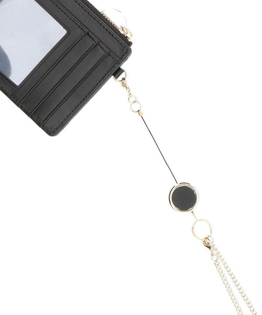 LANVIN en Bleu ブルフルール リール付ファスナーパスケース 