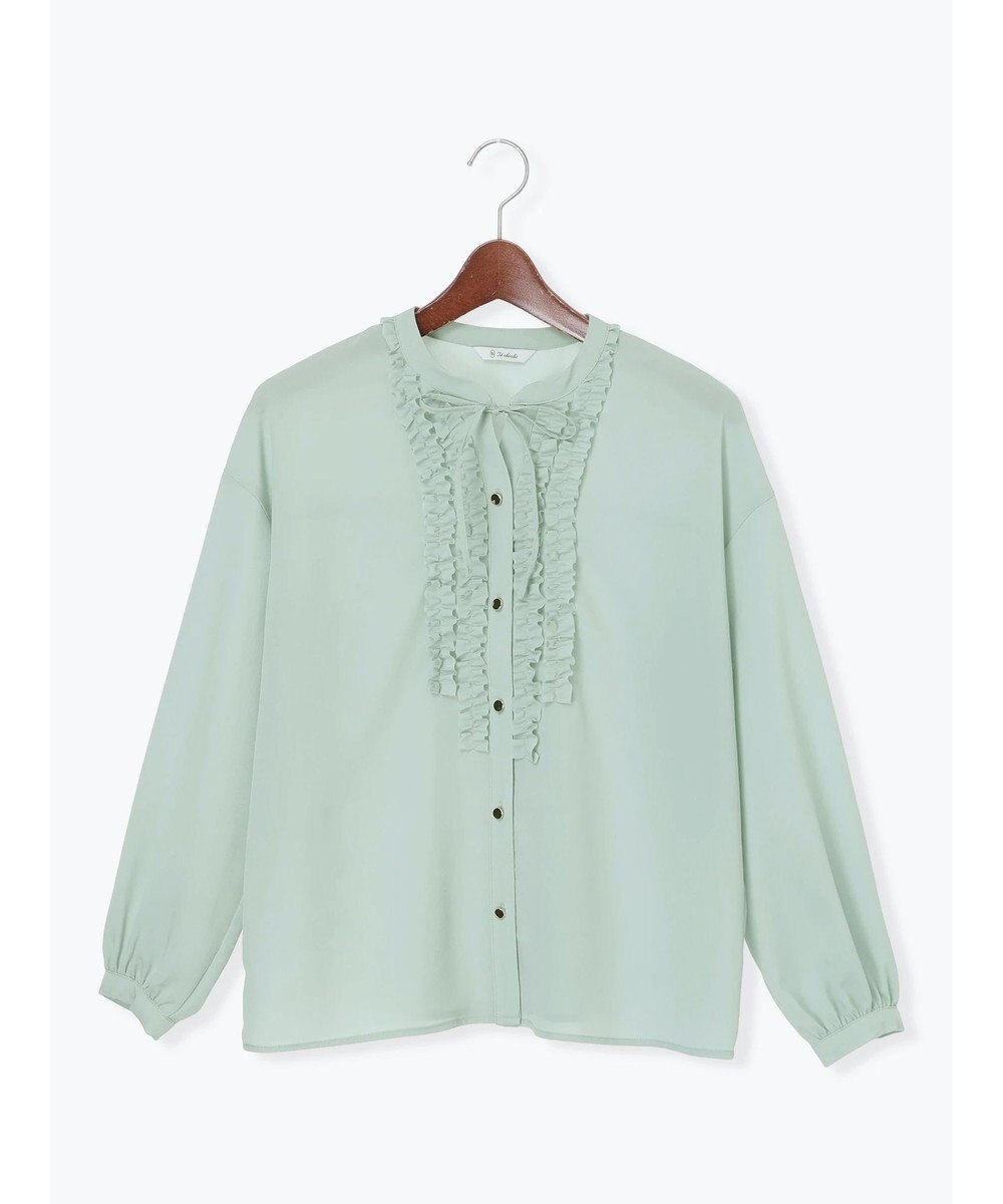 Te chichi フロントフリルキーネックブラウス 