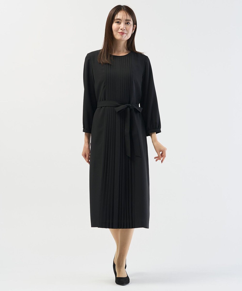 J.PRESS LADIES ノルディス2wayジョーゼット フロントプリーツ ワンピース 