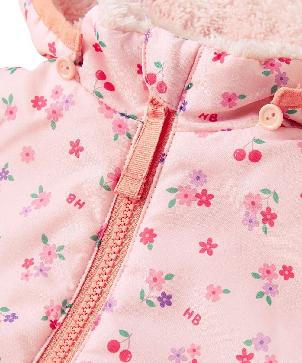 MIKI HOUSE HOT BISCUITS 【80-120cm】 裏ボアフリース リバーシブル総柄ジャンパー 