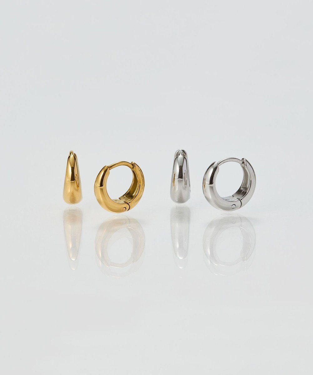 Phoebe 【金属アレルギー対応】メタルフープピアス　シルバー/ステンレス/ユニセックス 