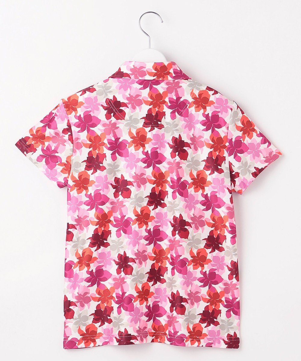 23区GOLF 【WOMEN】【UVカット】草花柄プリントポロシャツ 