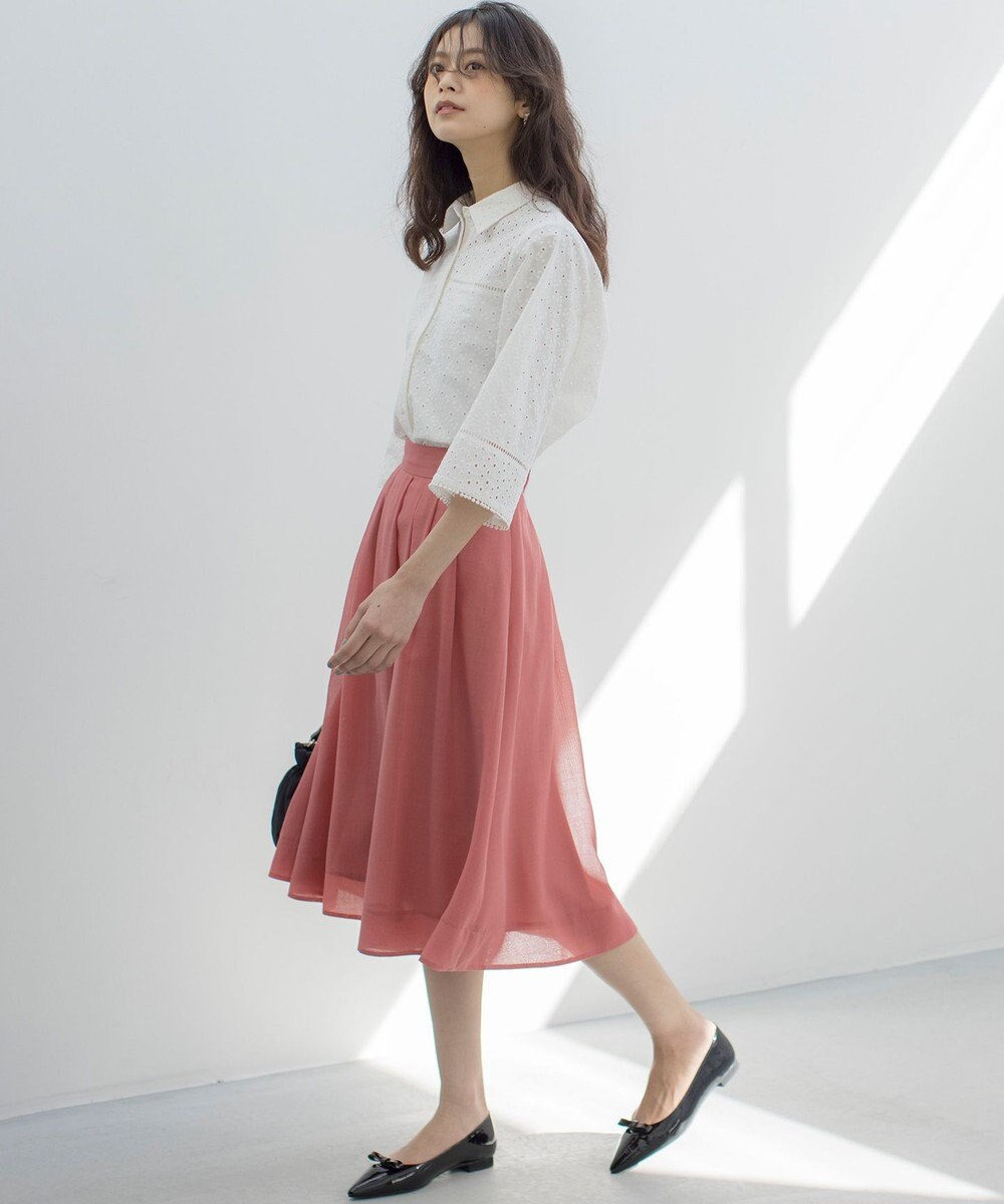 組曲 S エンブロイダリーレース襟付 ブラウス 