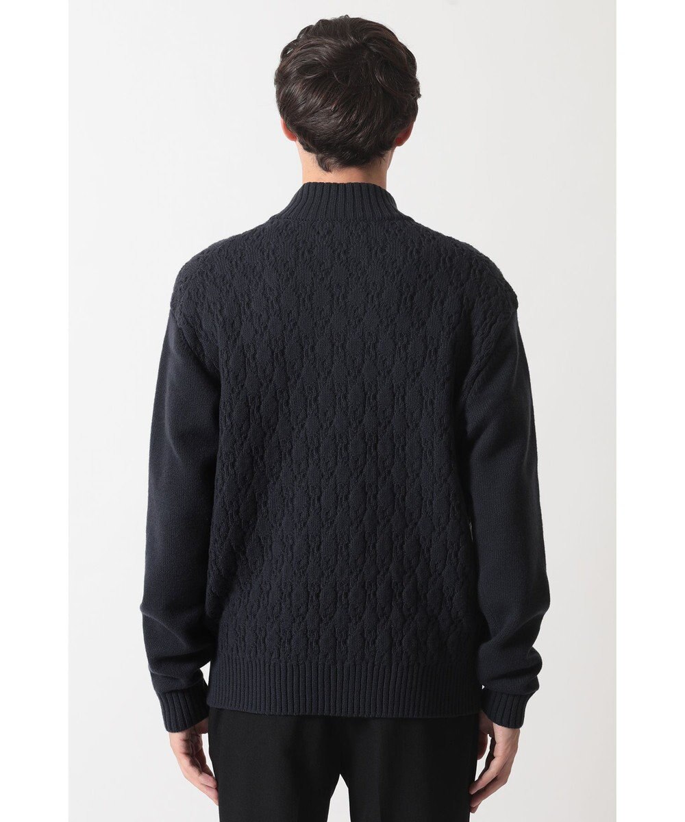 DAKS エアリースパン アラン裏目 ニットブルゾン 