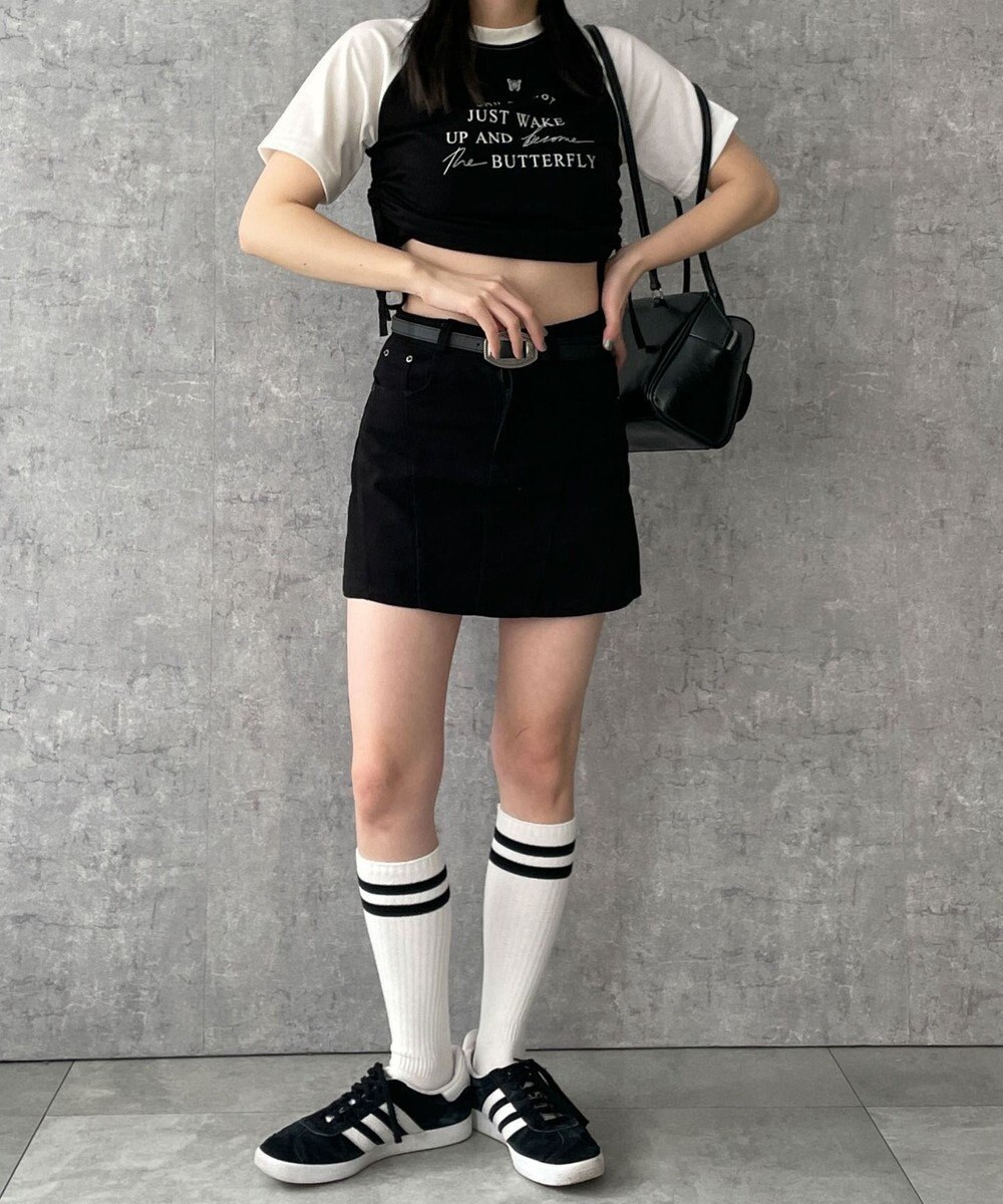 WEGO ベルトデニムスカート 