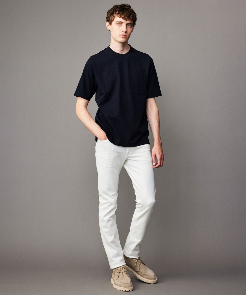 JOSEPH ABBOUD 【キングサイズ・ジャケットインにもおすすめドレスTee/吸水速乾/上質感】ミラノリブダブルフェイス Tシャツ 