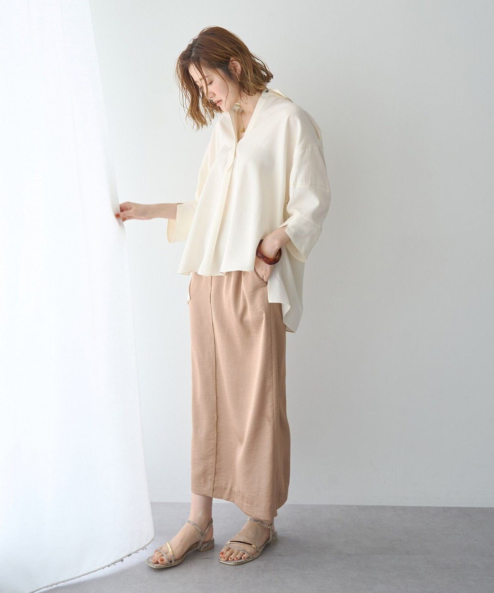 YECCA VECCA シャイニーツイルナロースカート 