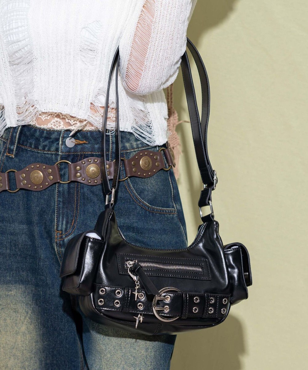 WEGO キラキラチャーム付きベルトショルダー 