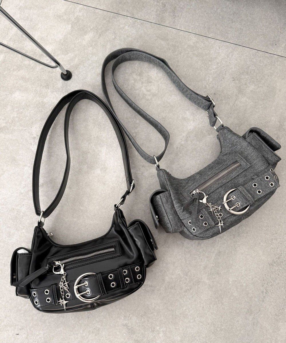 WEGO キラキラチャーム付きベルトショルダー 