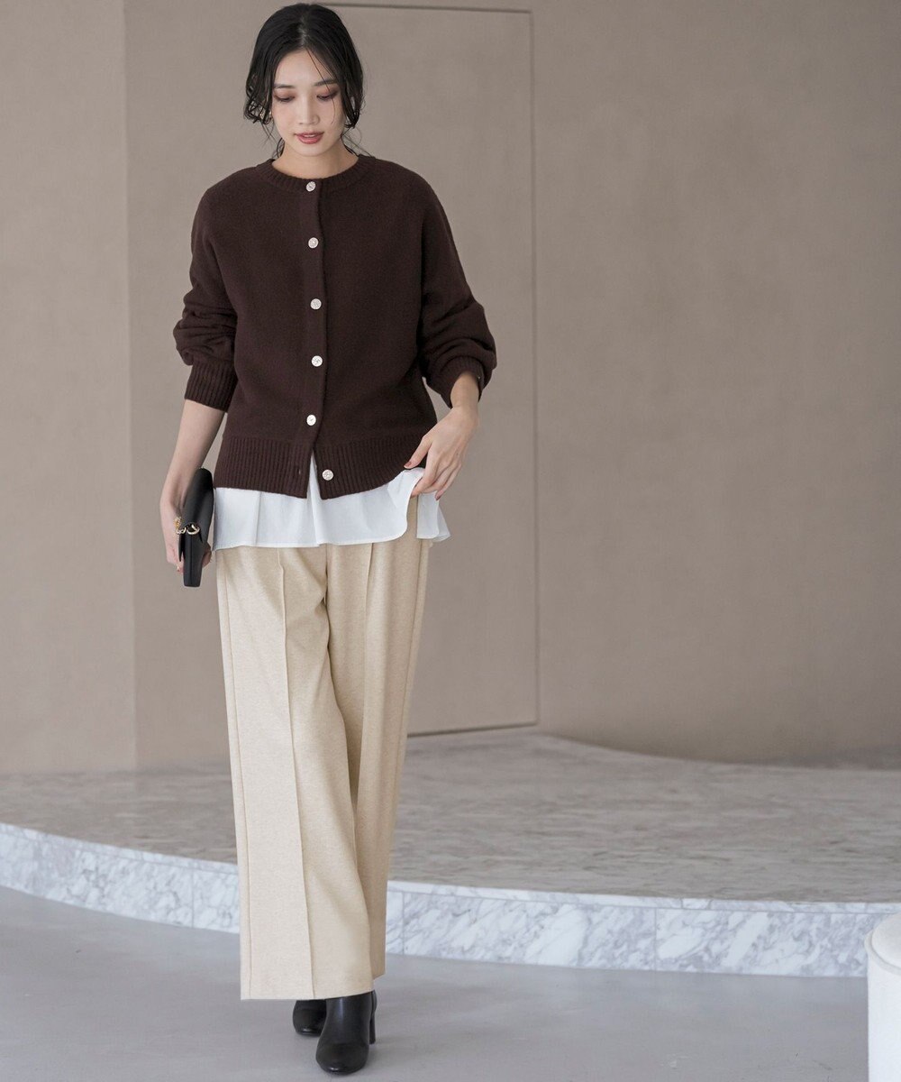 ANY SIS S センタープレスメランジ パンツ 