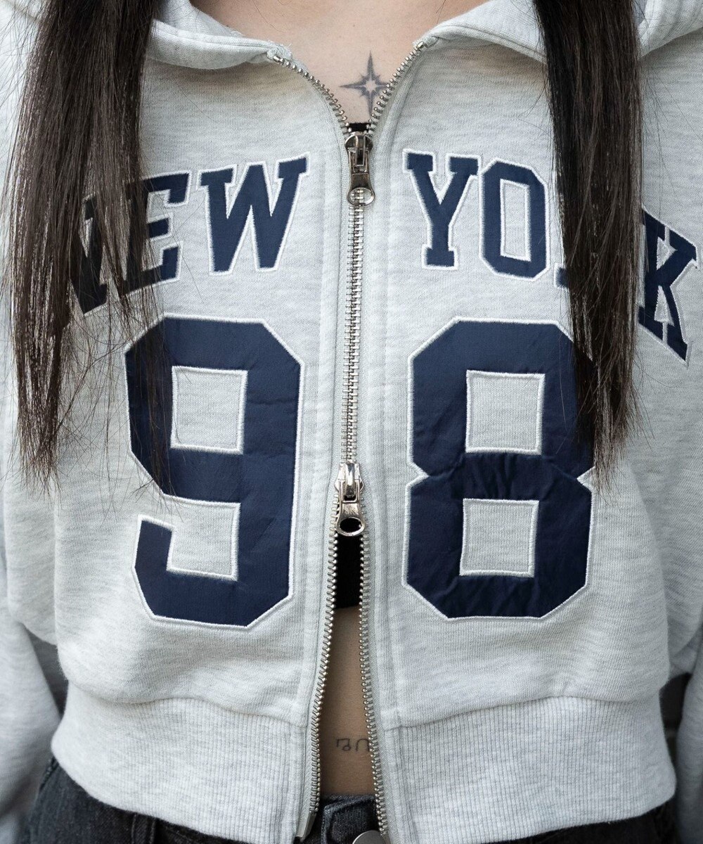 WEGO グラフィックショートZIPパーカー 