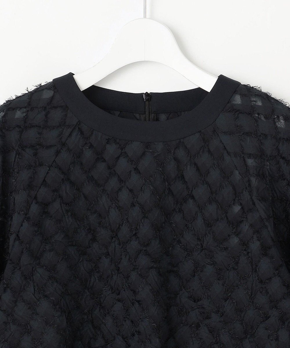 自由区 L 【セットアップ対応】ワッシャーカットジャカード ブラウス 