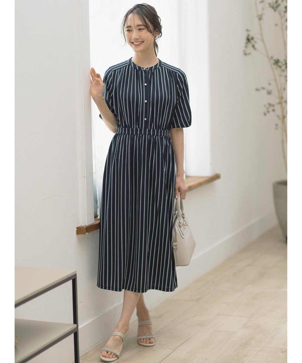 ANY SIS 【接触冷感・吸水速乾・UVケア】エアリードレープスムース ワンピース 