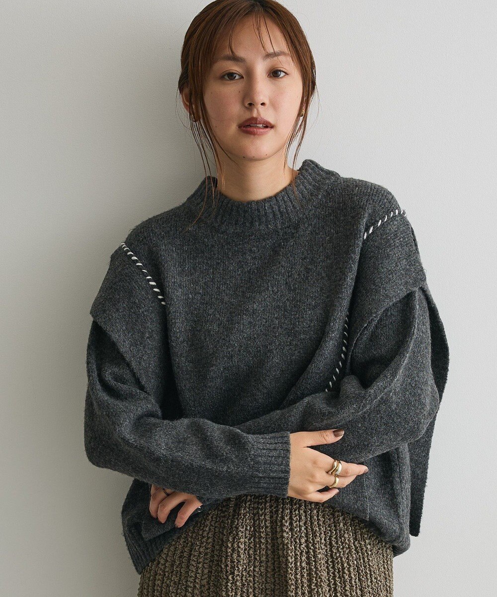 CRAFT STANDARD BOUTIQUE ハンドステッチデザインニットプルオーバー 