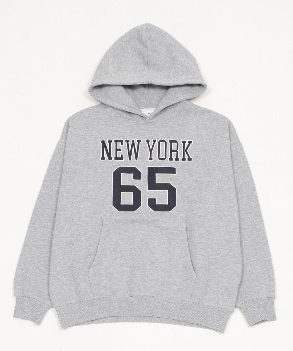 WEGO 裏起毛グラフィックビッグプルパーカー 