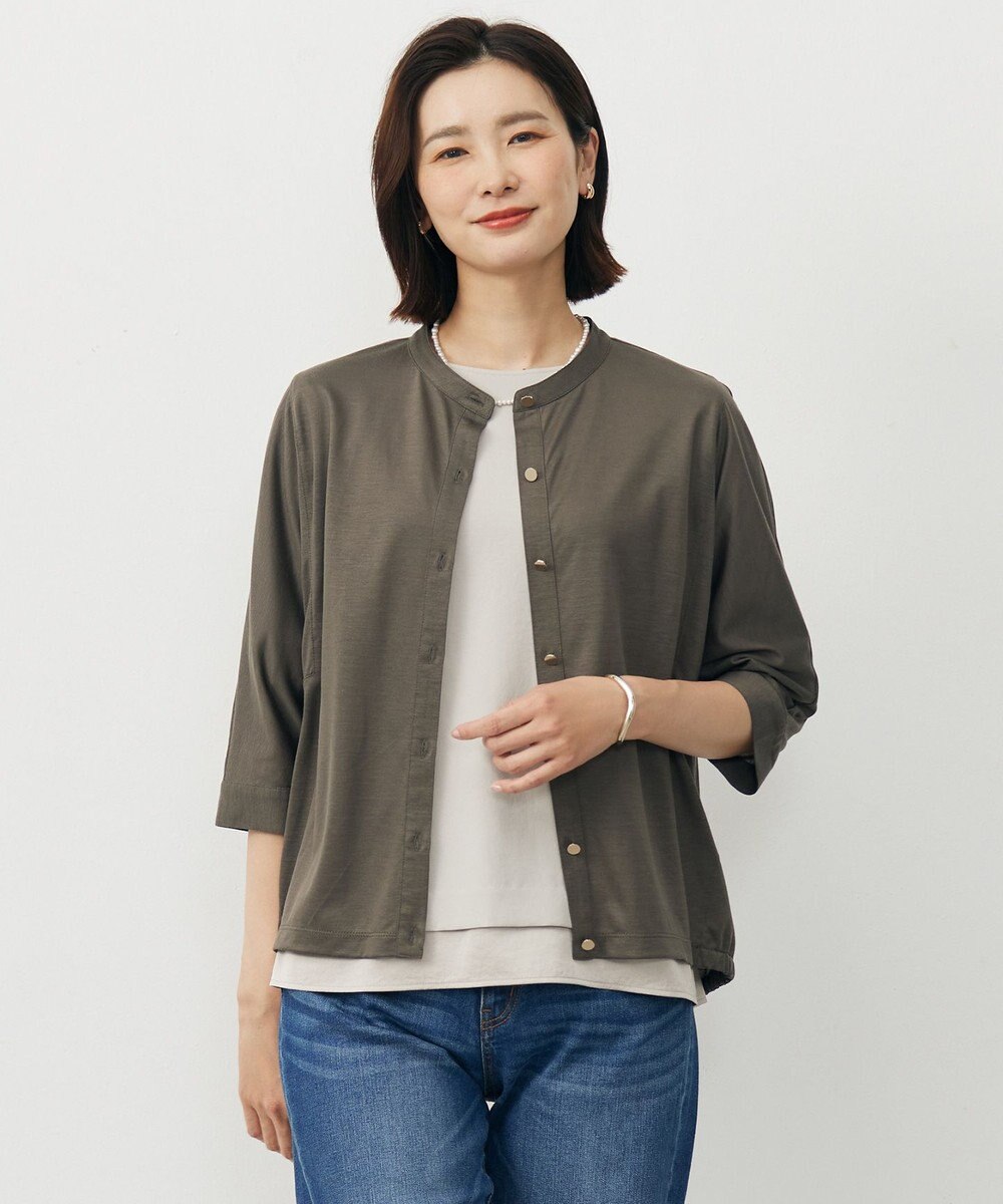 J.PRESS LADIES 【洗える・接触冷感】ジャージー ブルゾン 