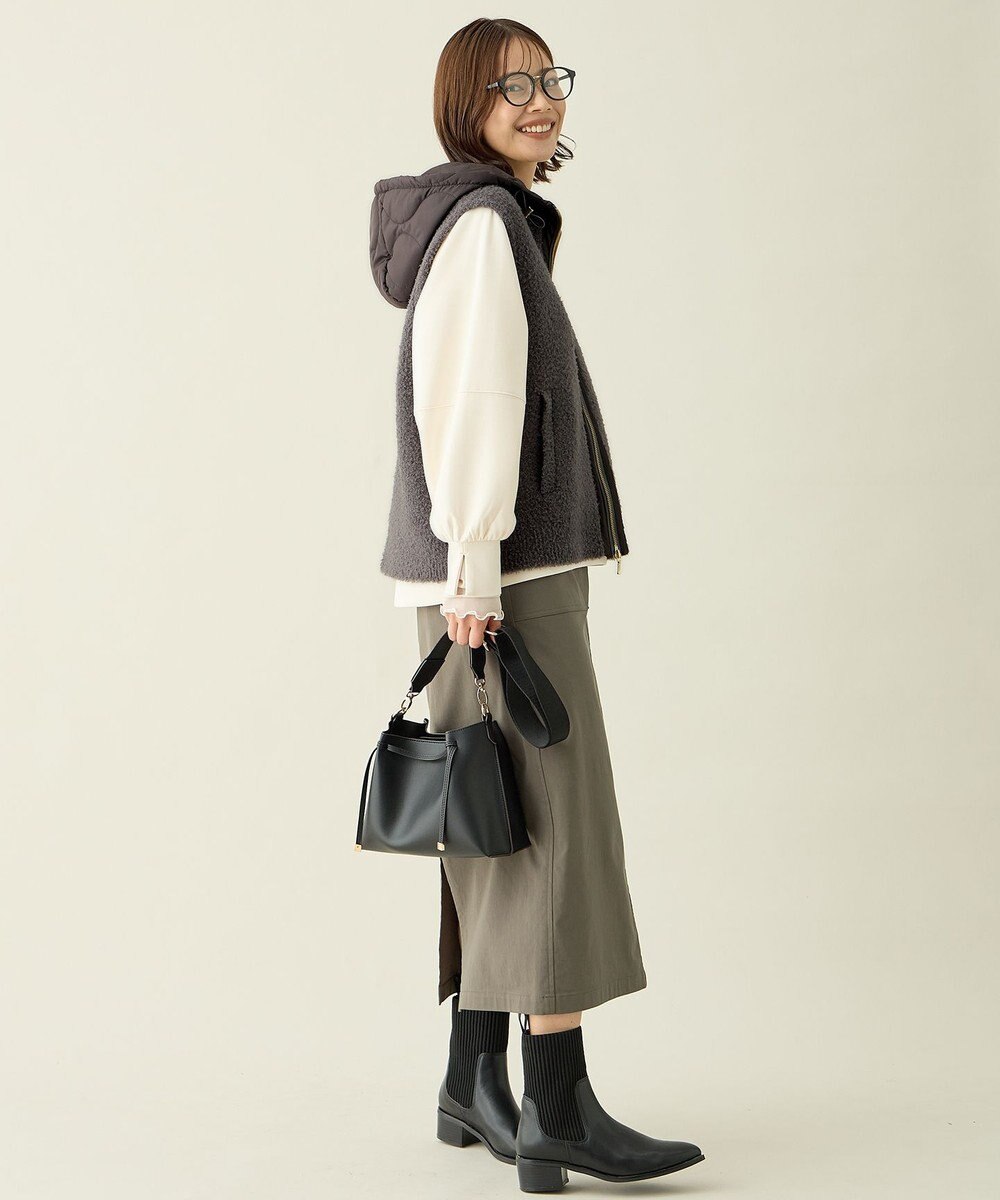 ANY L 【手洗い可】キルトコンビベスト 