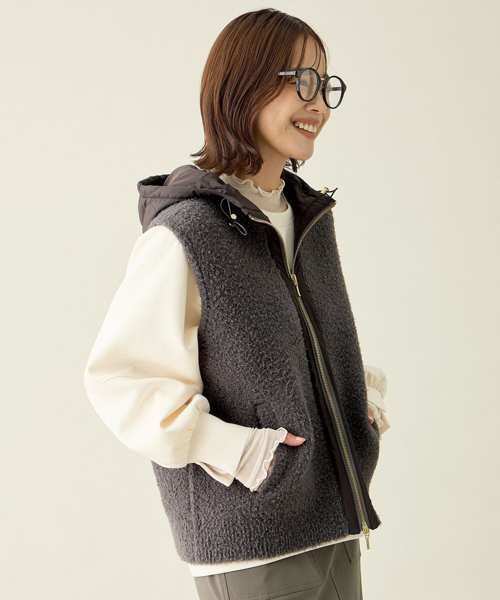 ANY L 【手洗い可】キルトコンビベスト 