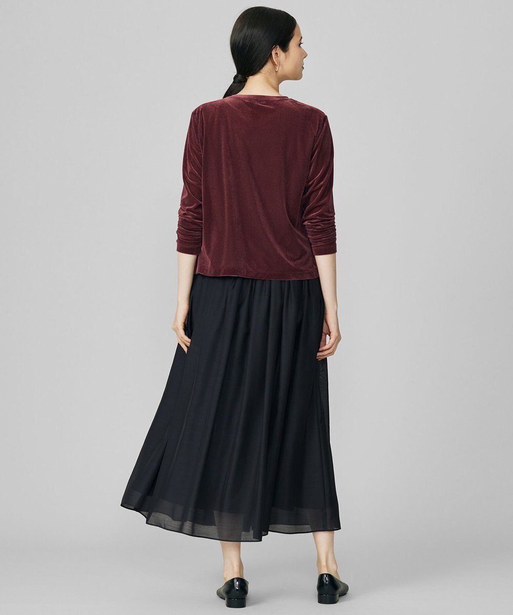 自由区 L シアーベロア カーディガン 