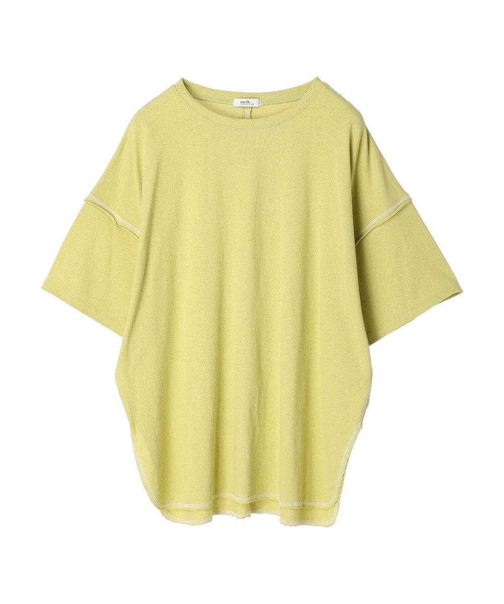earth music&ecology 配色ステッチチュニックＴ 