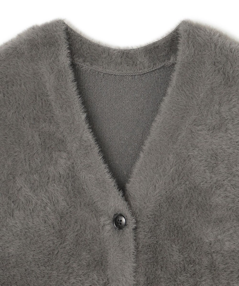 UNFILO ナイロンシャギー カーディガン ベスト 