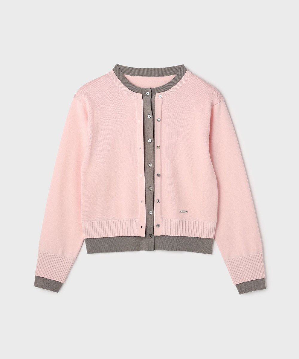 GRACE CONTINENTAL レイヤード風ニットカーディガン 