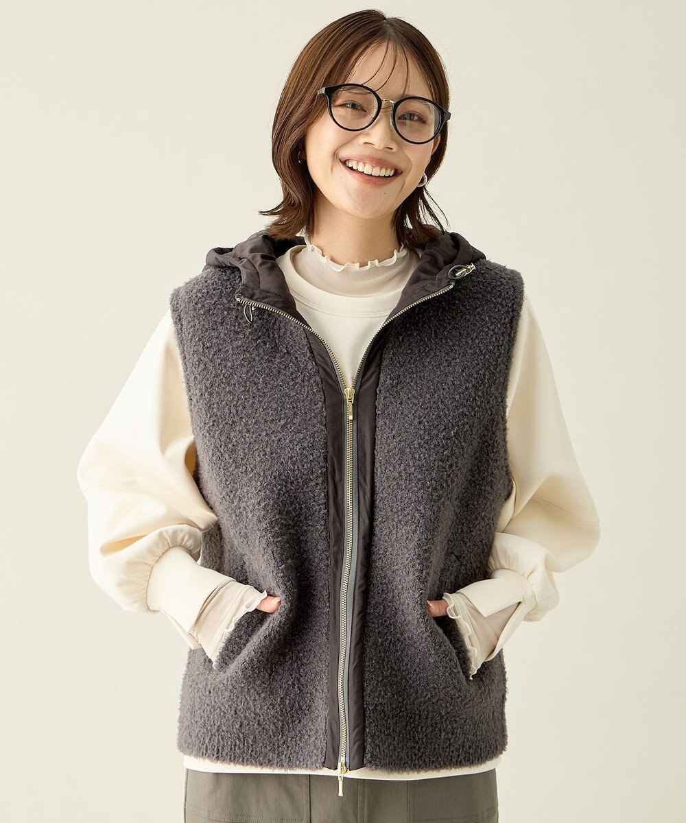 ANY L 【手洗い可】キルトコンビベスト 