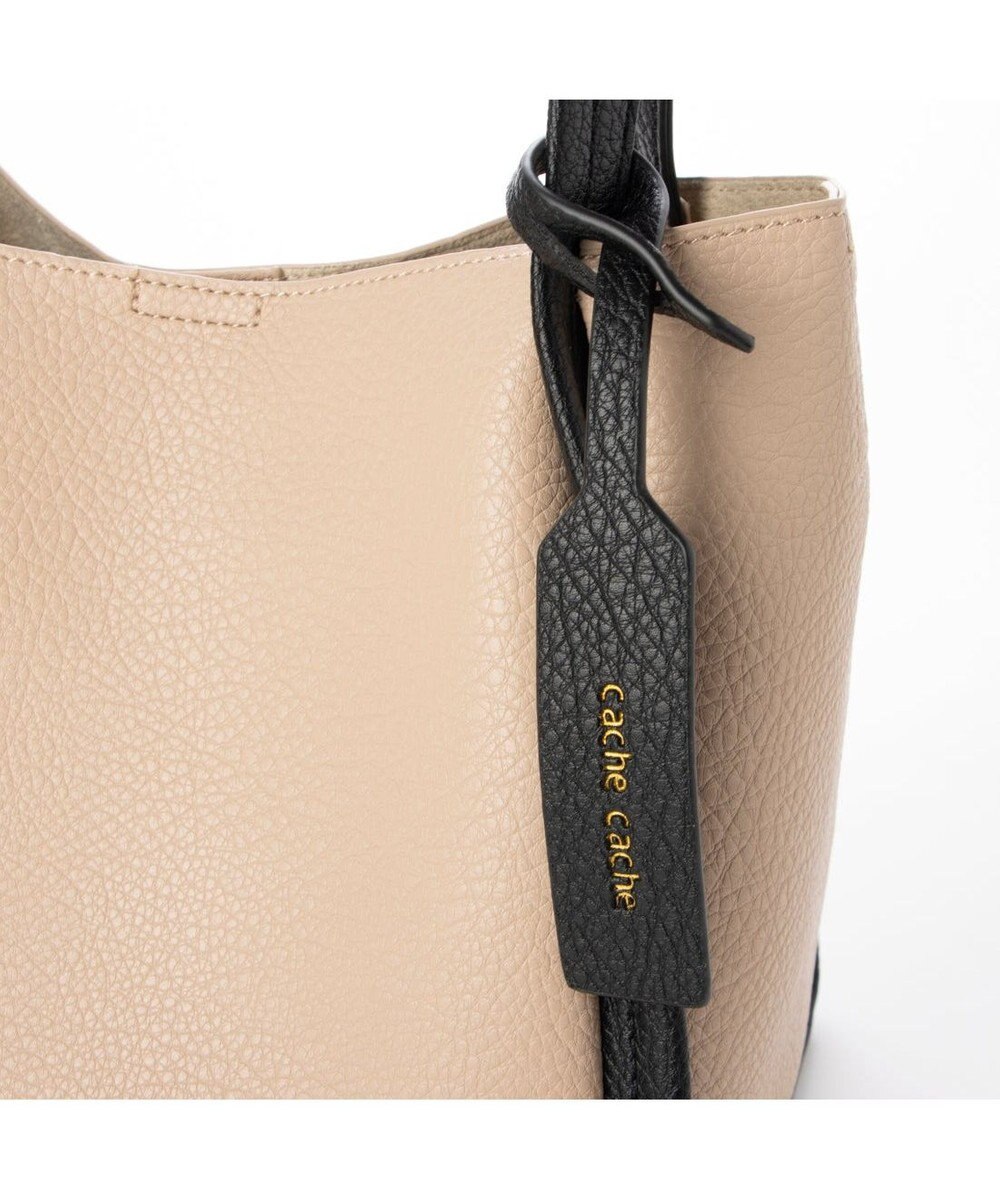 UNBILLION カシュカシュ cachecache / ミニショルダー付きソフトレザー調ミニトートバッグ 