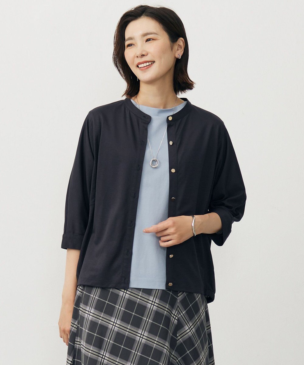 J.PRESS LADIES 【洗える・接触冷感】ジャージー ブルゾン 