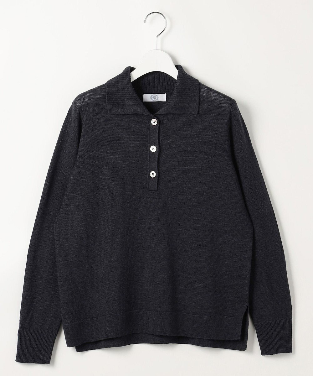 J.PRESS LADIES リネンコットンコード ポロ ニット 