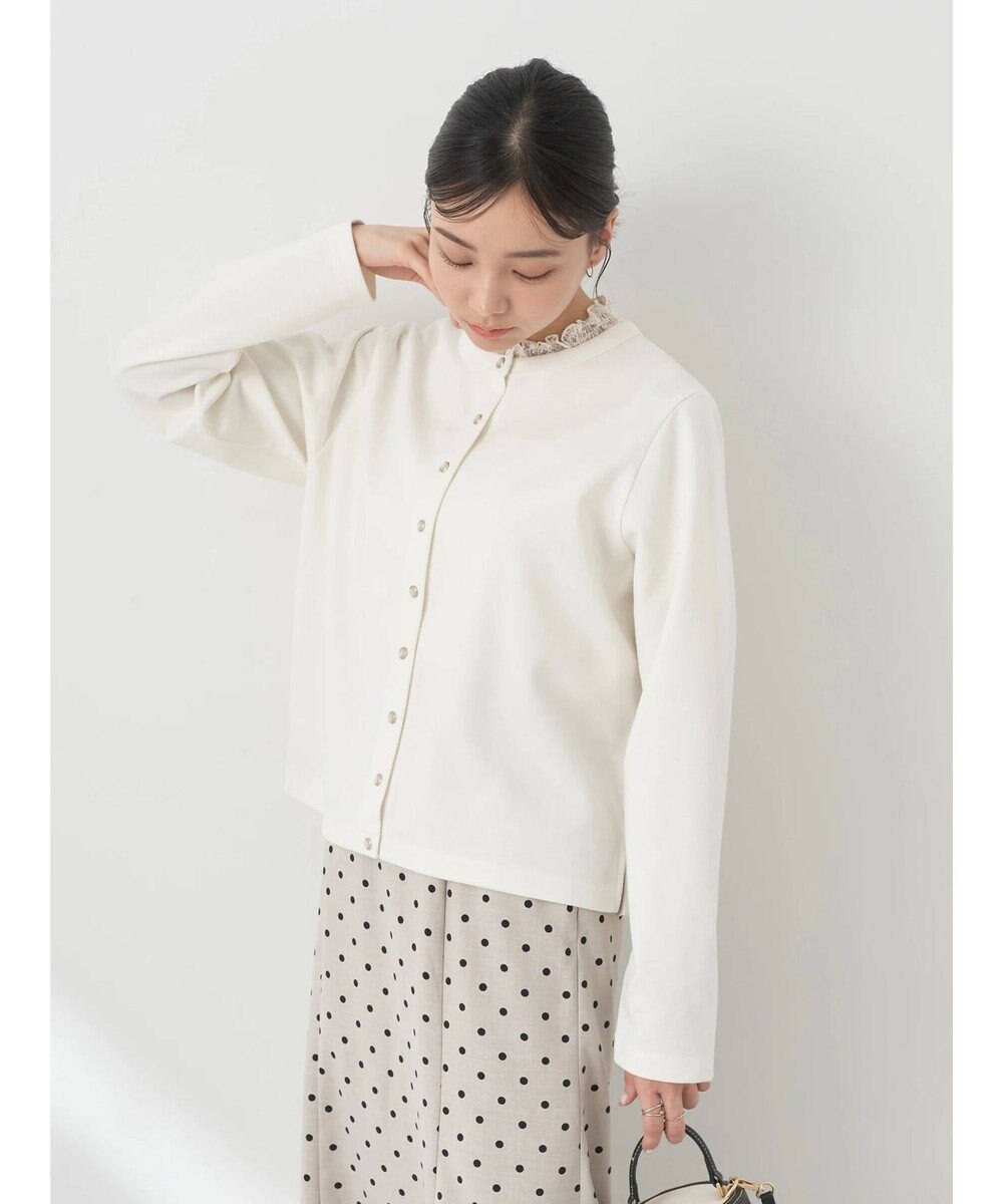 earth music&ecology パールスナップボタンカーディガン 