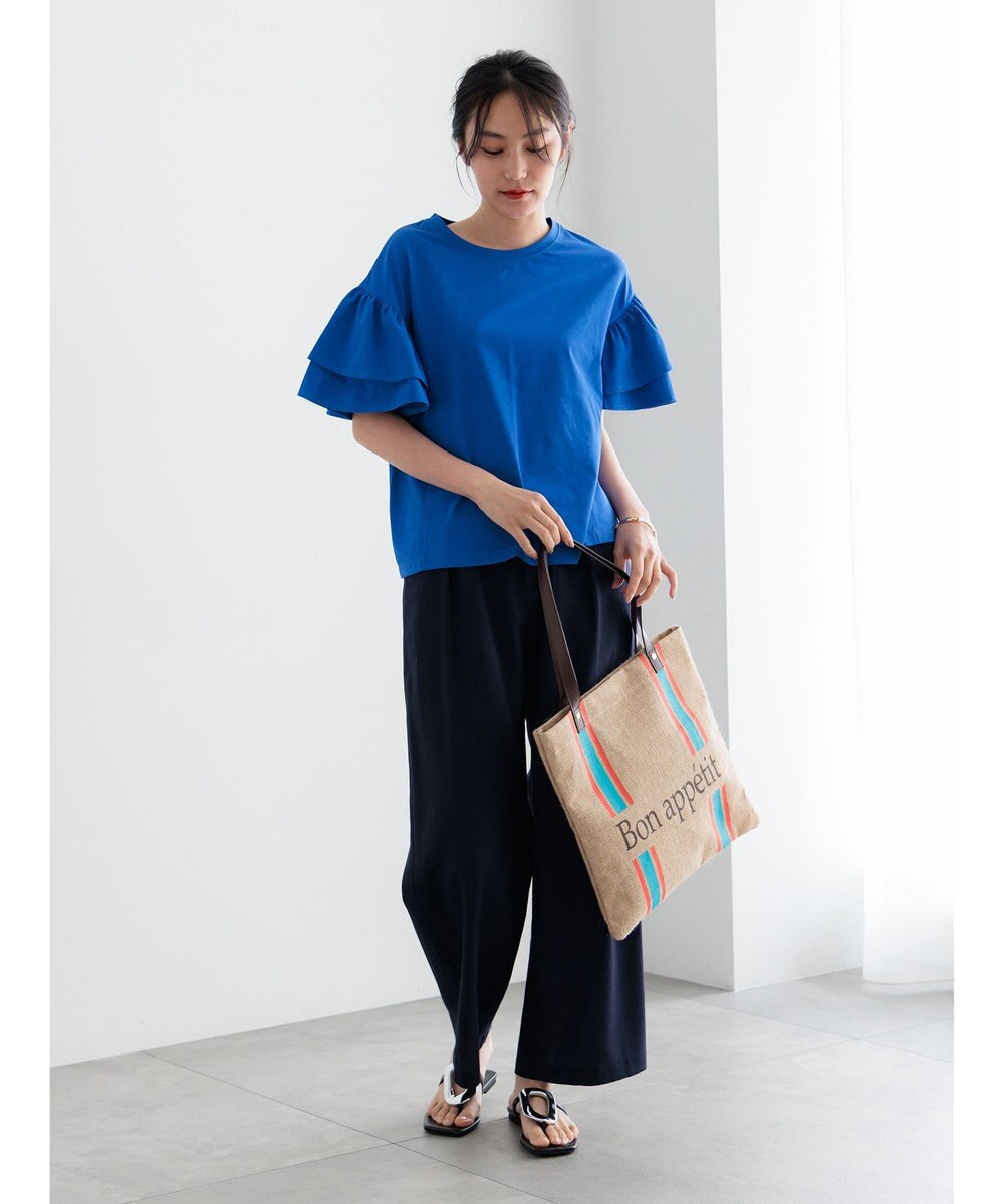 Te chichi レーヨンリネンストレートパンツ 