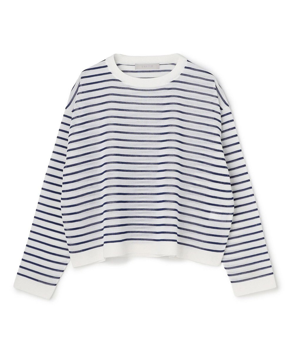 UNFILO シアーフォルムニット ボーダー 