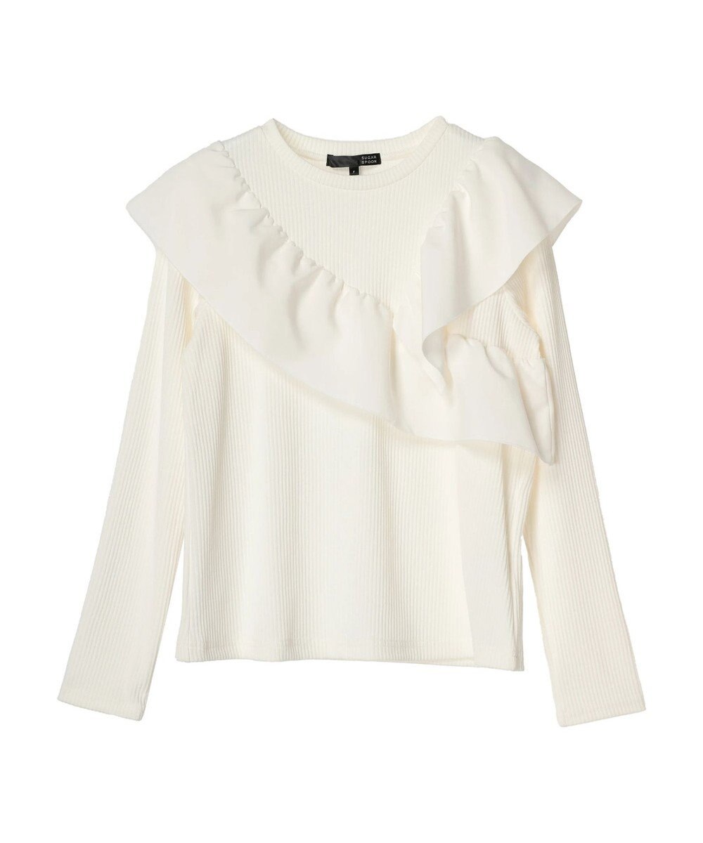 Green Parks ・ＳＵＧＡＲ　ＳＰＯＯＮ　アシンメトリーフリルロンＴＥＥ 