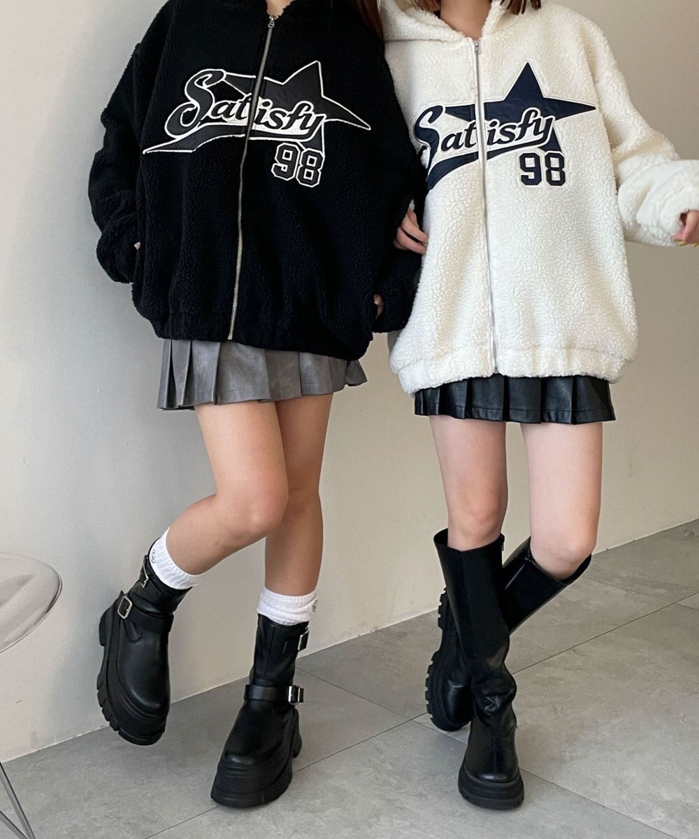 WEGO ロゴボアパーカー 