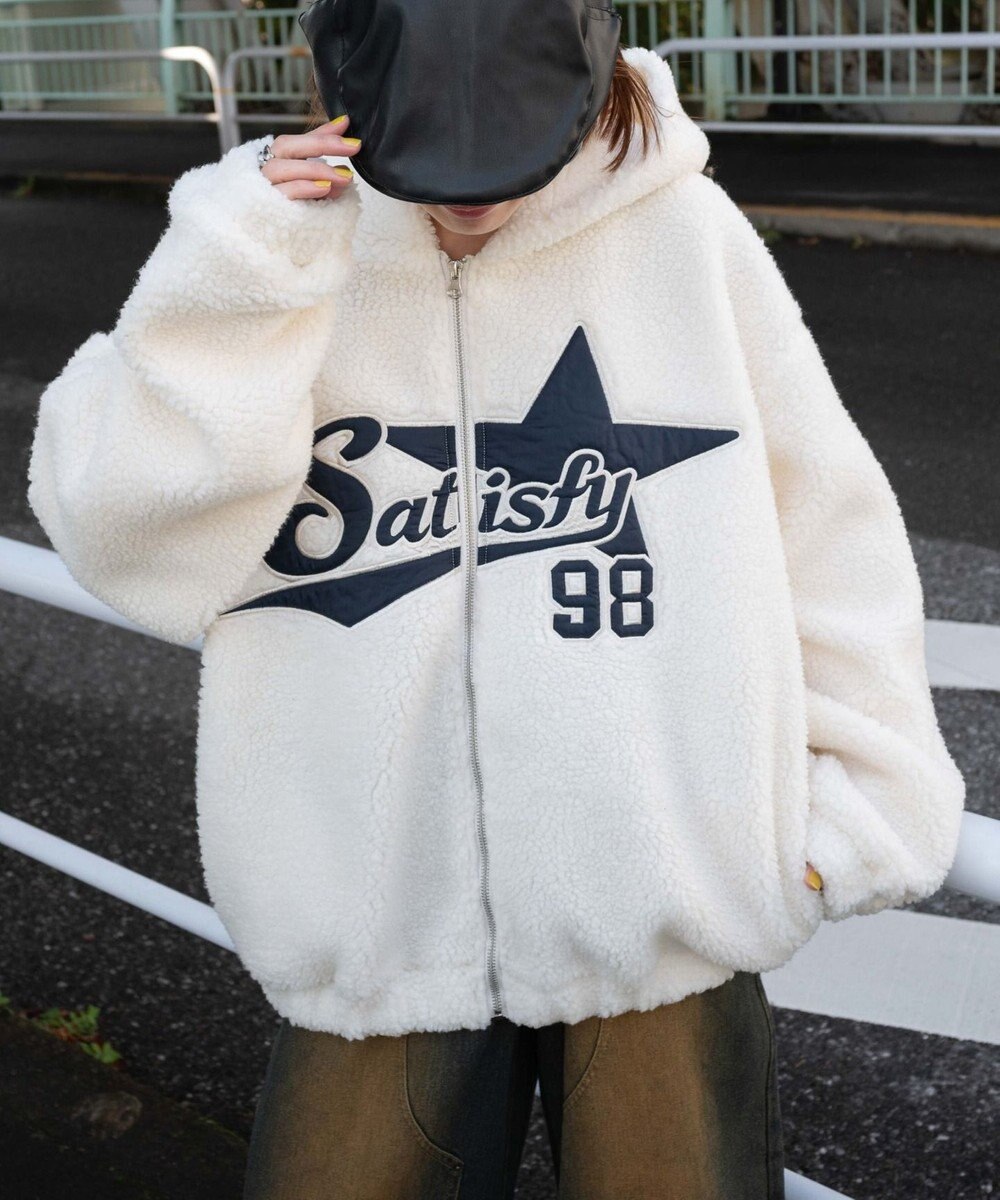 WEGO ロゴボアパーカー 