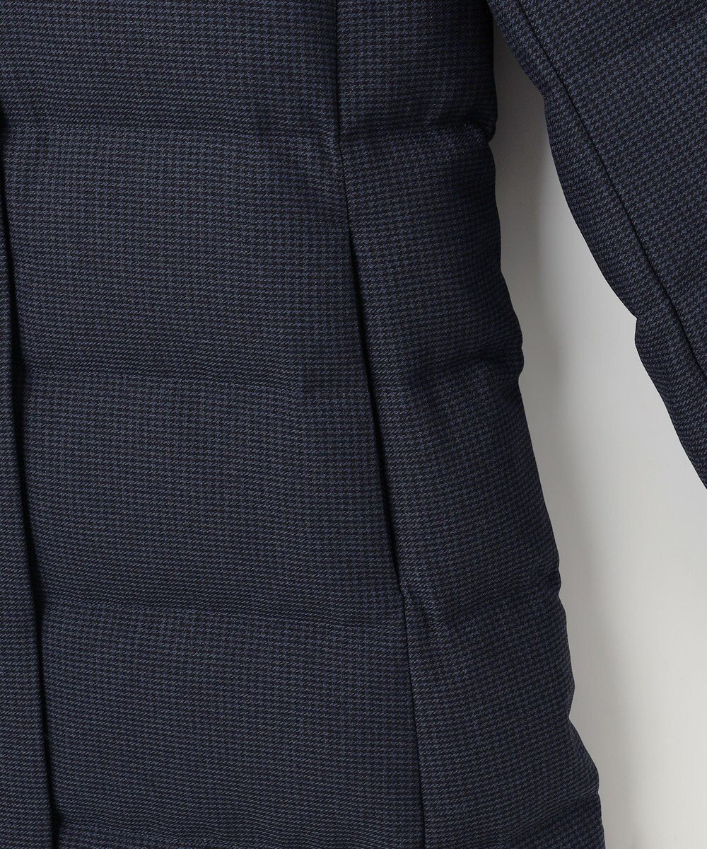 J.PRESS LADIES 【洗える】ポリエステルハウンドトゥース ロング ダウンコート 