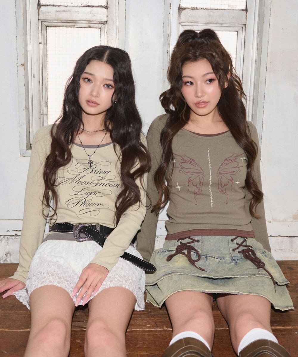 WEGO レイヤードグラフィックTOP 