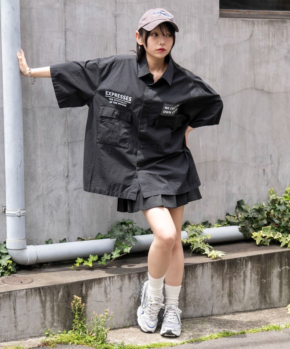 WEGO 【ユニセックス着用ITEM】ミリタリーハーフスリーブシャツ 