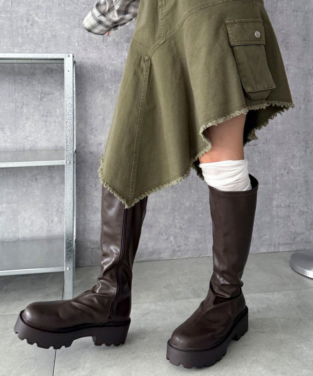 WEGO プレーンロングブーツ 