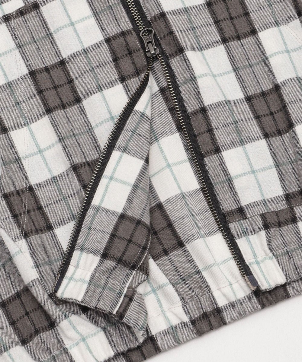 WEGO 【ユニセックス着用ITEM/MLサイズ展開】チェックグラフィックZIPパーカー（LS） 