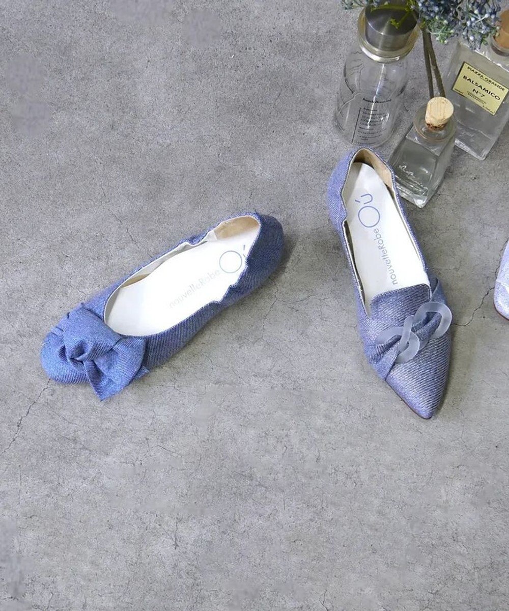 nouvelleRobe Oū 新色追加【本革・高反発】Heel Round Ribbon ヒールパンプス 