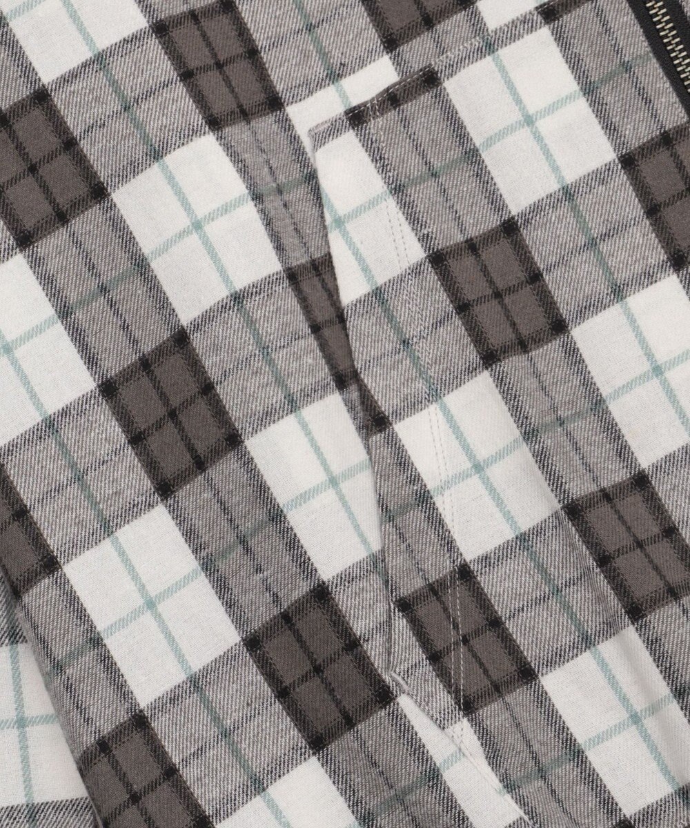 WEGO 【ユニセックス着用ITEM/MLサイズ展開】チェックグラフィックZIPパーカー（LS） 