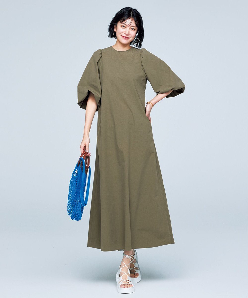 UNFILO FINE MOVE ボリュームスリーブ ワンピース 