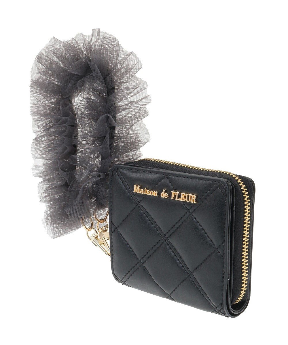Maison de FLEUR チュールストラップウォレット 