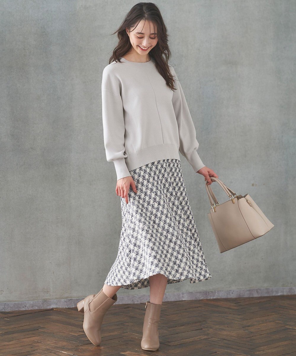 ANY SIS 【洗える】フロントライン ニット 